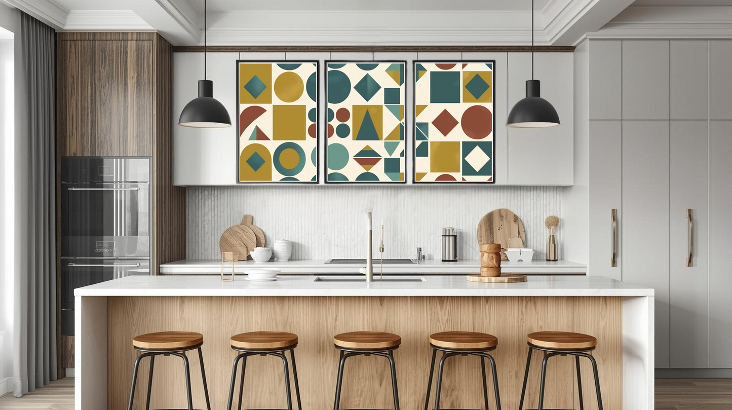 Mid Century Modern Geometric: Atomic Divide