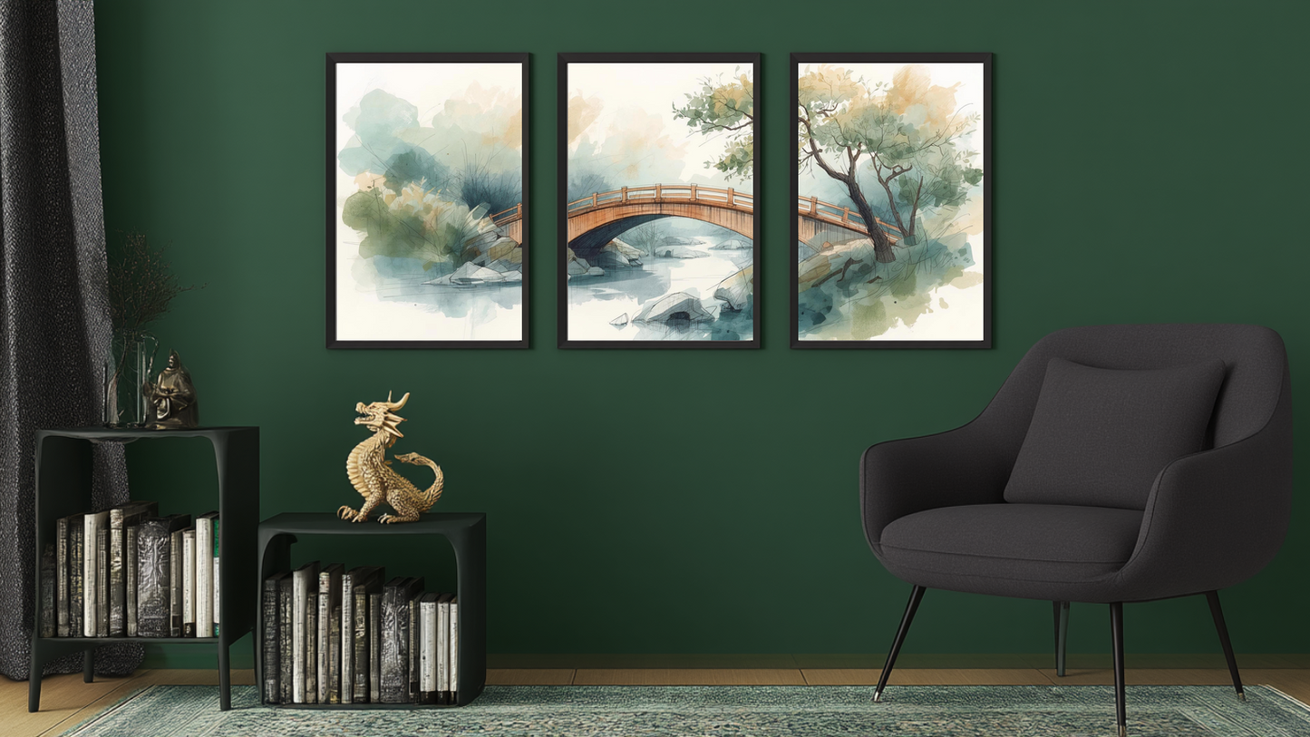 Serenity in Ink: Wooden Arc