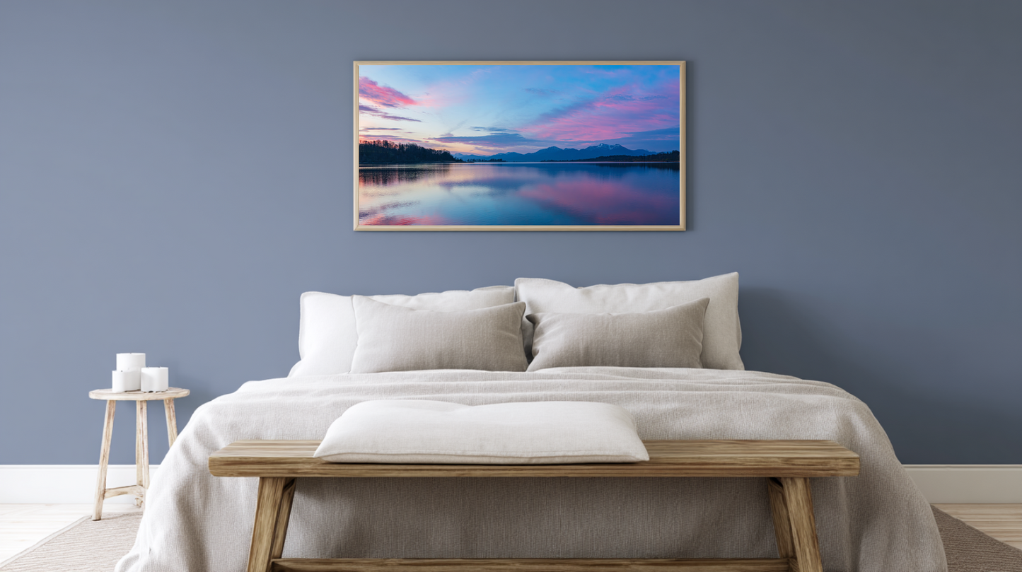 Alpine Reflections: Horizon Glow