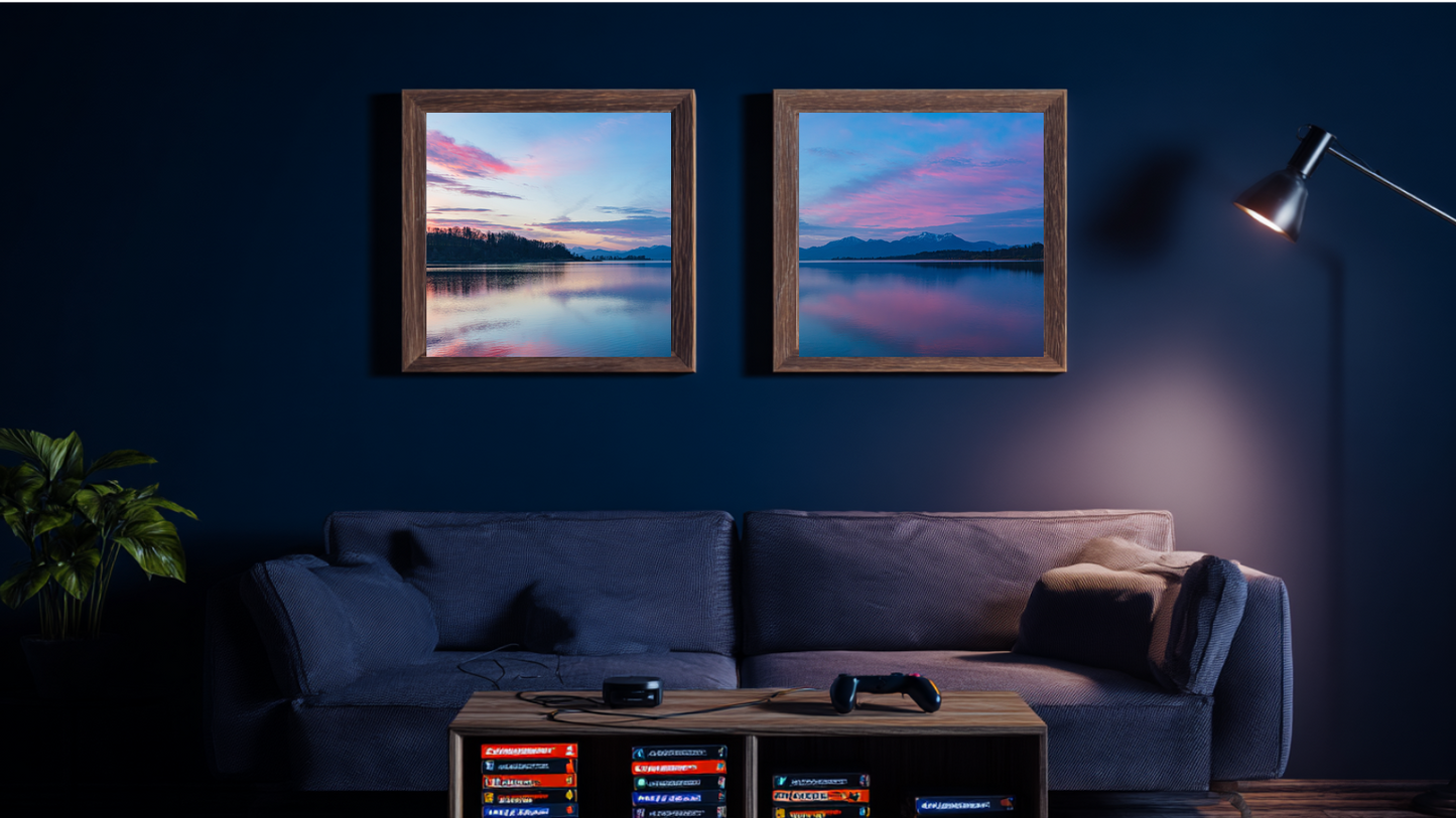 Alpine Reflections: Horizon Glow