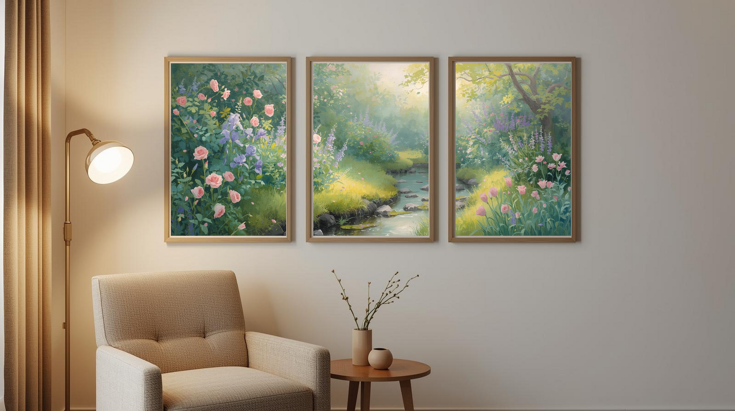 Pastel Passage: Sunlit Stream