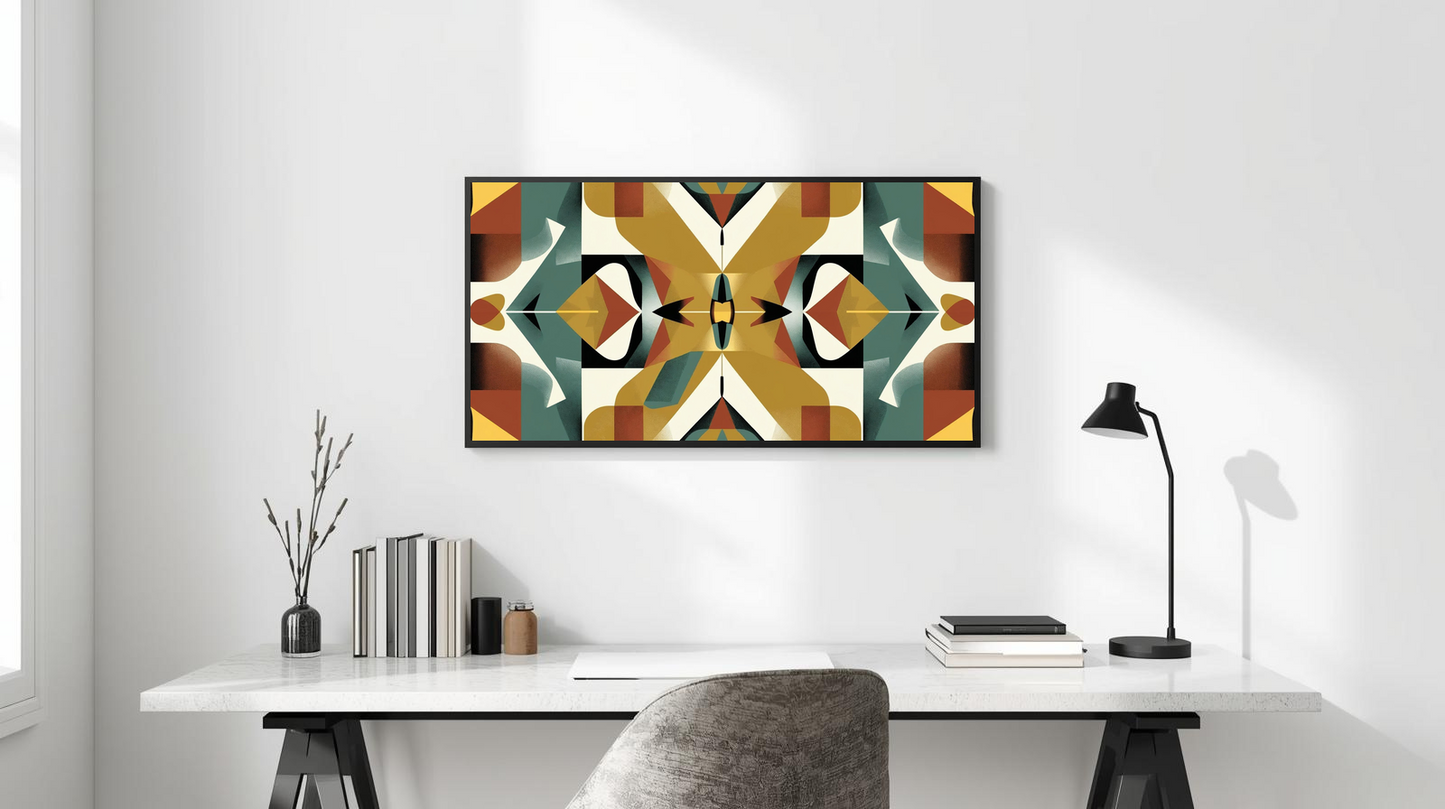 Mid Century Modern Geometric: Symmetry in Motion