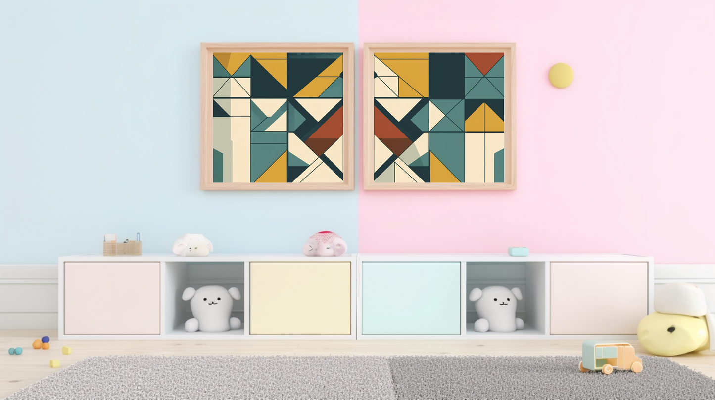 Mid Century Modern Geometric: Retro Axis