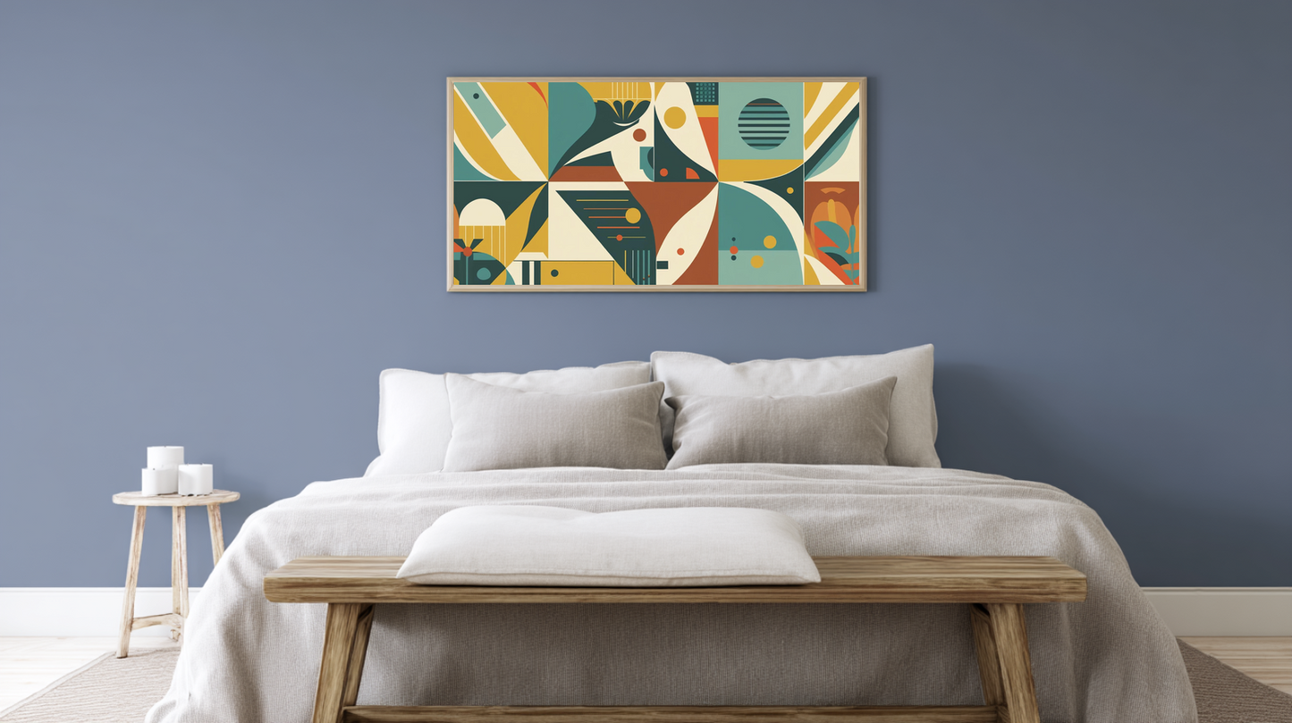 Mid Century Modern Geometric: Colorfield Orbit