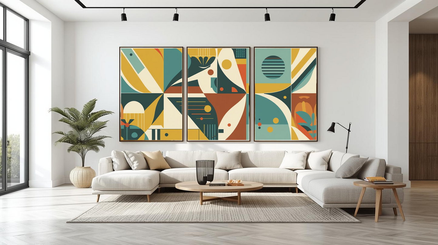 Mid Century Modern Geometric: Colorfield Orbit