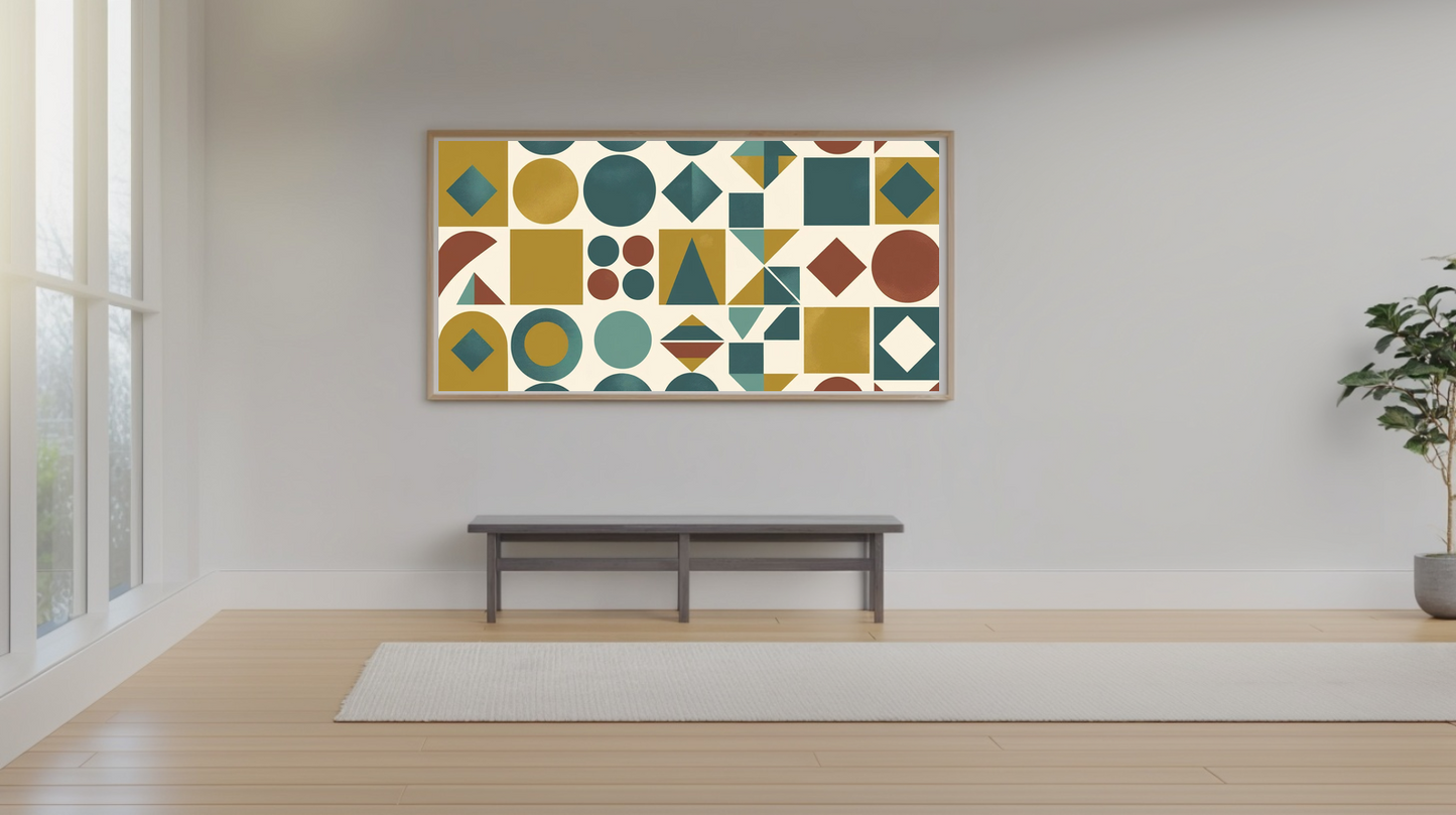 Mid Century Modern Geometric: Atomic Divide