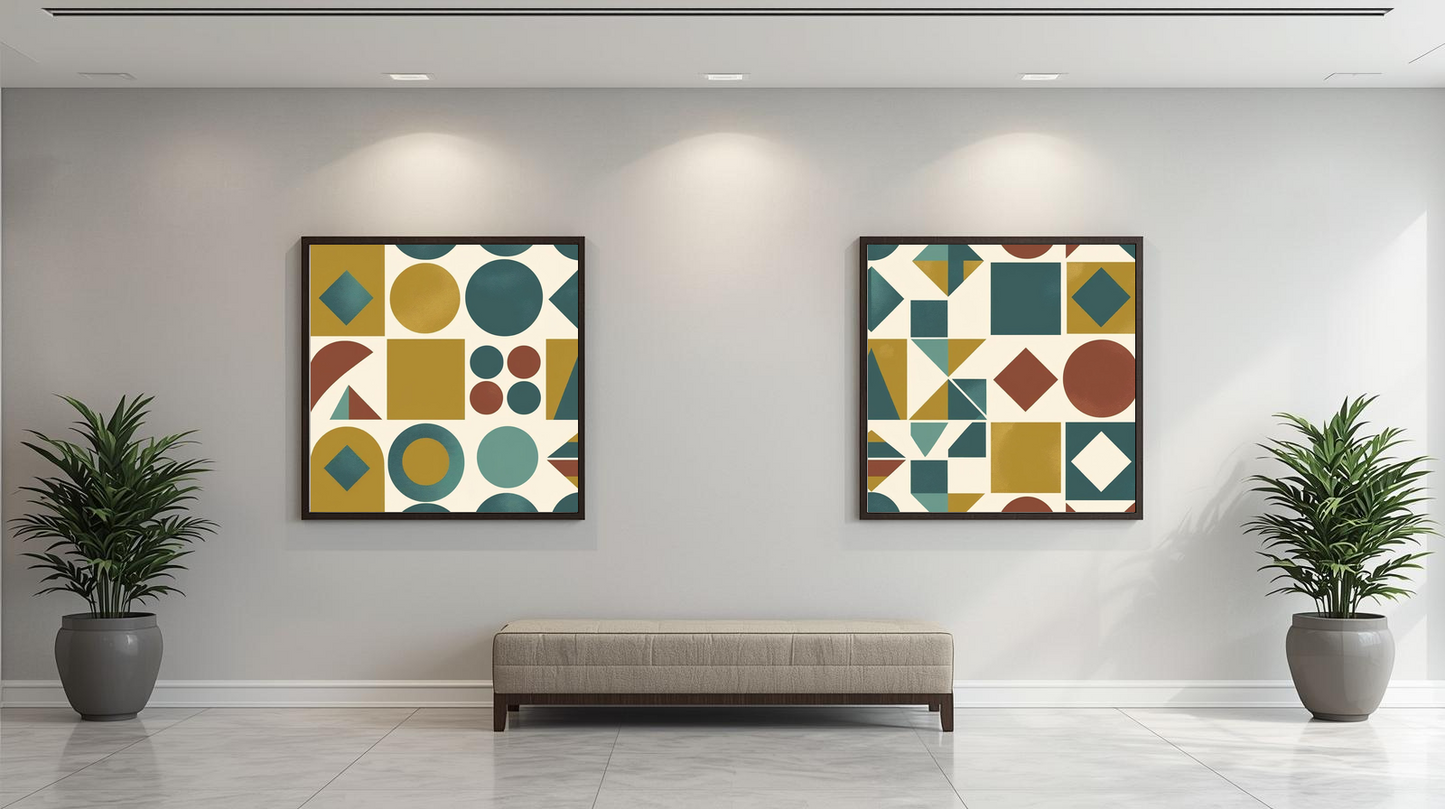 Mid Century Modern Geometric: Atomic Divide
