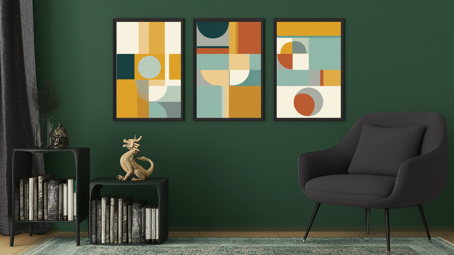 Mid Century Modern Geometric: Modular Rhythm