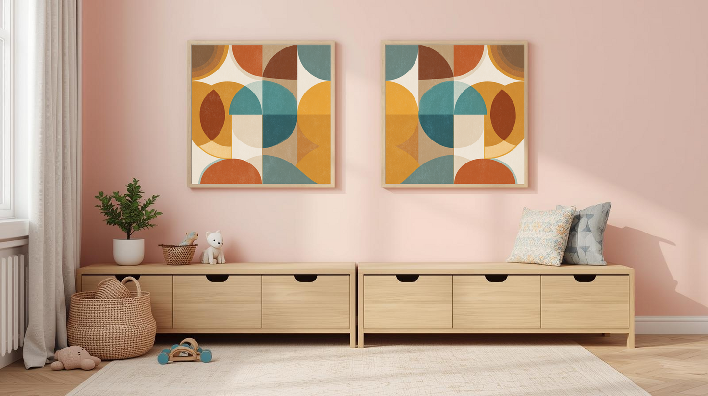 Mid Century Modern Geometric: Abstract Arc
