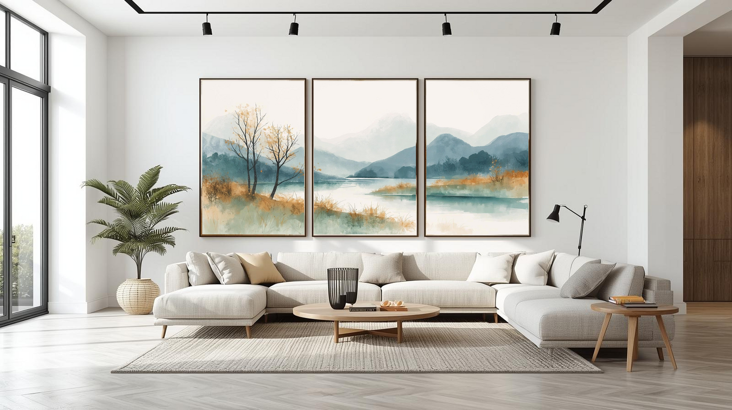 Serenity in Ink: Autumn Reflection