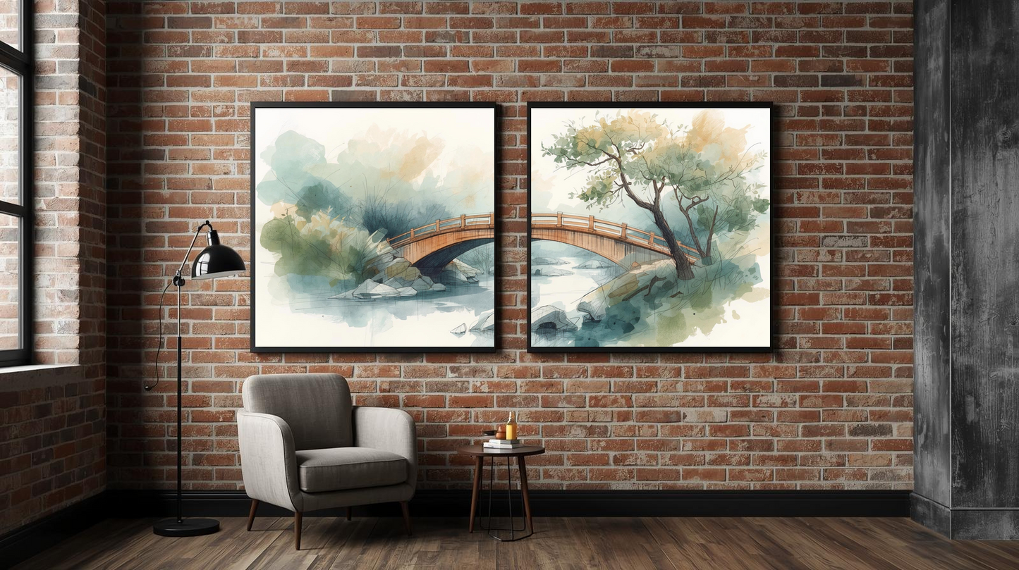 Serenity in Ink: Wooden Arc